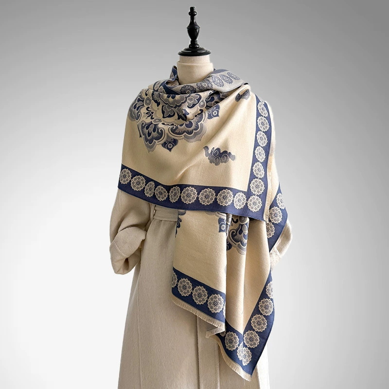 Cashmere Pashmina Wrap - 여성용 겨울 고급 두꺼운 따뜻한 파시미나