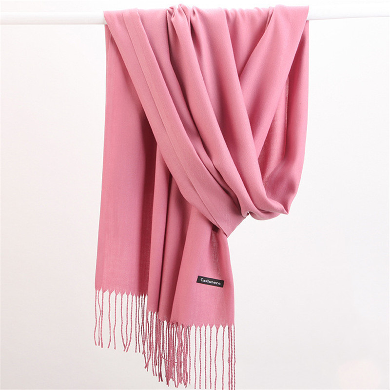 Cashmere Pashmina Wrap - 패션 솔리드 컬러 2023 여성 스카프