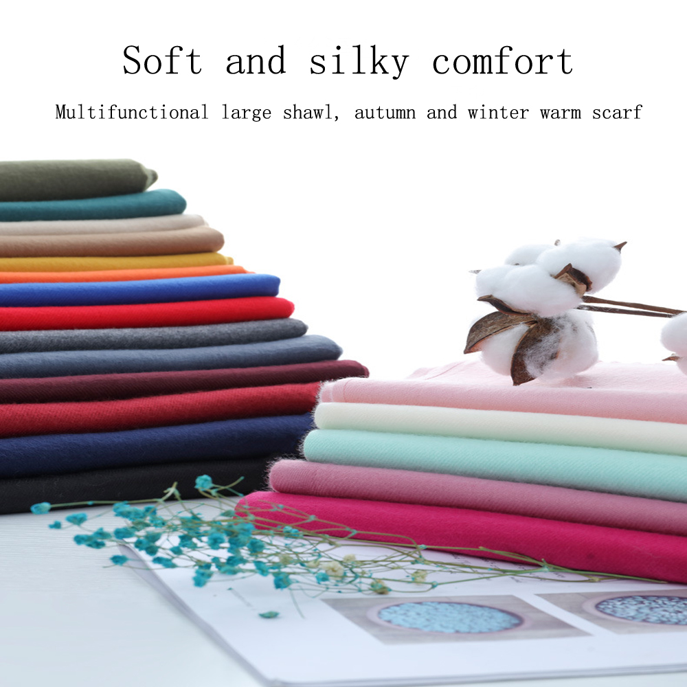 다목적 모조 캐시미어 스카프 닦았 단색 두꺼운 스카프  - Cashmere Pashmina Wrap 리뷰 및 가격