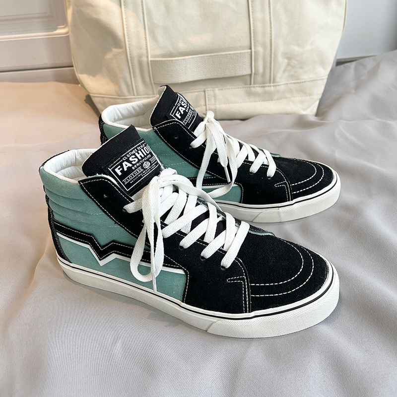 레트로 하이탑 스니커즈 남녀 공용 블랙 그린 스케이트보 - Vans Shoes Authentic 리뷰 및 가격