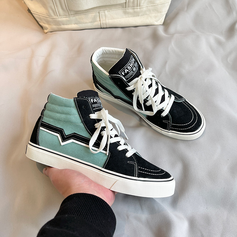 레트로 하이탑 스니커즈 남녀 공용 블랙 그린 스케이트보 - Vans Shoes Authentic 리뷰 및 가격